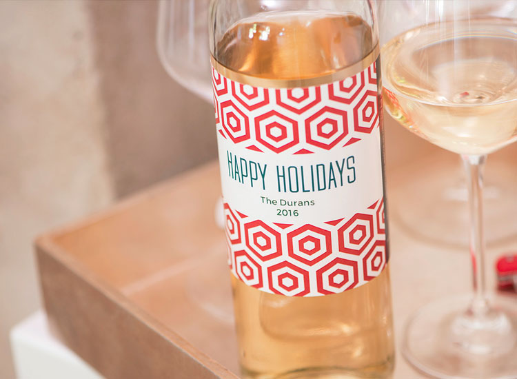Custom Holiday Wine Label